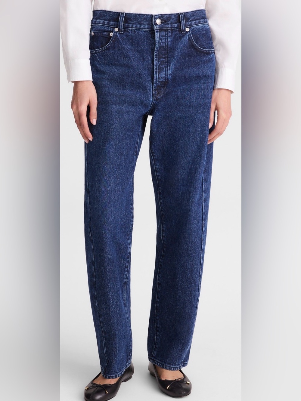 Madewell Pieced Barrel-Leg Jeans in Mckinney Wash
